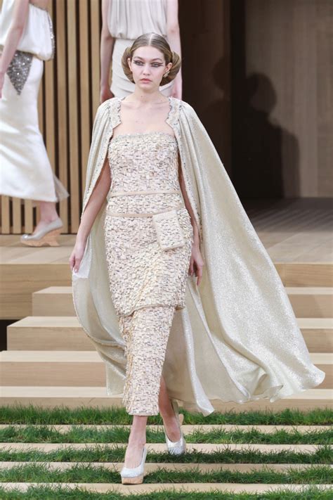 Gigi Hadid walking for Chanel Haute Couture SS20 fashion show 